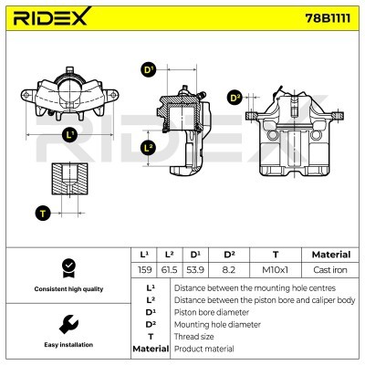 Zacisk Hamulcowy RIDEX 78B1111 78B1111 - foto 6
