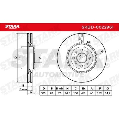 Tarcza hamulcowa Stark SKBD-0022961 SKBD-0022961 - foto 3