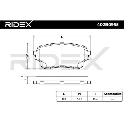 Klocki hamulcowe RIDEX 402B0955 402B0955 - foto 4