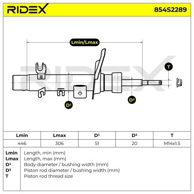 Amortyzator RIDEX 854S2289 854S2289 - foto 8