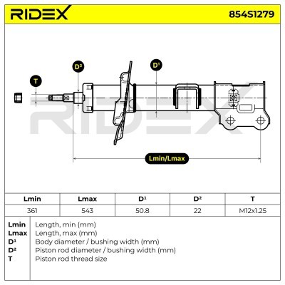 Amortyzator RIDEX 854S1279 854S1279 - foto 6