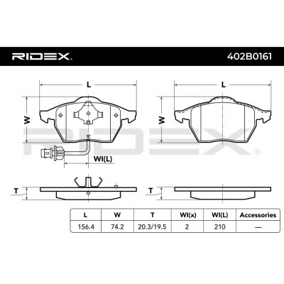 Klocki hamulcowe RIDEX 402B0161 402B0161 - foto 3