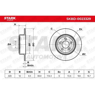 Tarcza hamulcowa Stark SKBD-0023329 SKBD-0023329 - foto 5