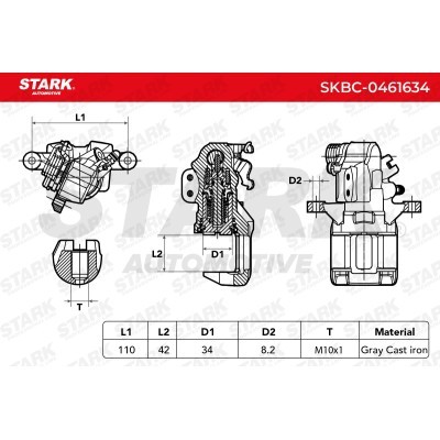 Zacisk Hamulcowy Stark SKBC-0461634 SKBC-0461634 - foto 3