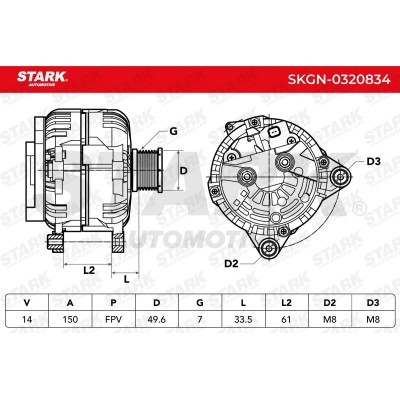Alternator Stark SKGN-0320834 SKGN-0320834 - foto 7