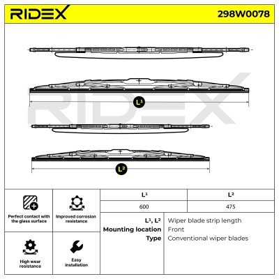 Pióro Wycieraczki RIDEX 298W0078 298W0078 - foto 18