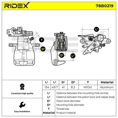 Zacisk Hamulcowy RIDEX 78B0219 78B0219 - foto 4