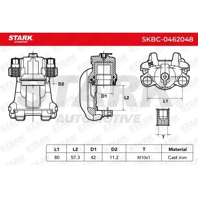 Zacisk Hamulcowy Stark SKBC-0462048 SKBC-0462048 - foto 3