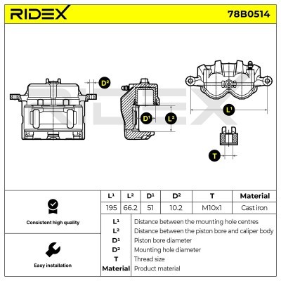 Zacisk Hamulcowy RIDEX 78B0514 78B0514 - foto 7