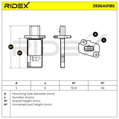 Przepływomierz RIDEX 3926A0185 3926A0185 - foto 6