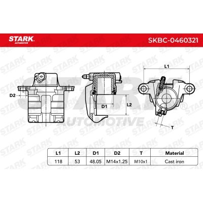 Zacisk Hamulcowy Stark SKBC-0460321 SKBC-0460321 - foto 3