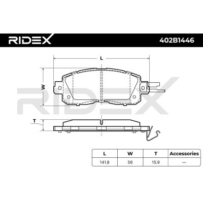 Klocki hamulcowe RIDEX 402B1446 402B1446 - foto 6