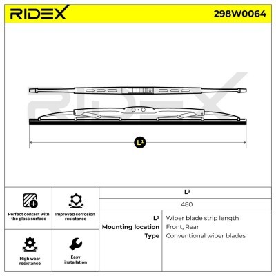 Pióro Wycieraczki RIDEX 298W0064 298W0064 - foto 5