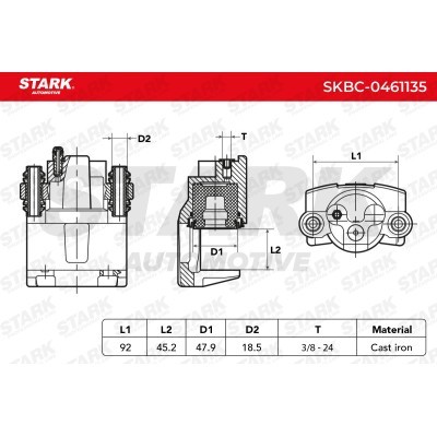 Zacisk Hamulcowy Stark SKBC-0461135 SKBC-0461135 - foto 6