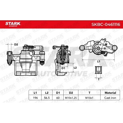 Zacisk Hamulcowy Stark SKBC-0461116 SKBC-0461116 - foto 6