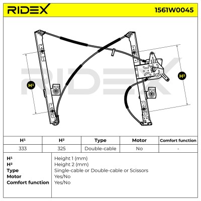 Podnośnik szyby RIDEX 1561W0045 1561W0045 - foto 7