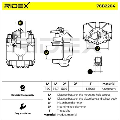Zacisk Hamulcowy RIDEX 78B2204 78B2204 - foto 6