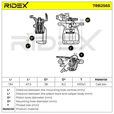 Zacisk Hamulcowy RIDEX 78B2565 78B2565 - foto 7