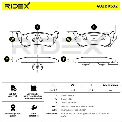 Klocki hamulcowe RIDEX 402B0592 402B0592 - foto 7