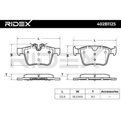 Klocki hamulcowe RIDEX 402B1125 402B1125 - foto 6