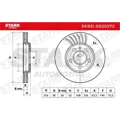 Tarcza hamulcowa Stark SKBD-0020272 SKBD-0020272 - foto 6