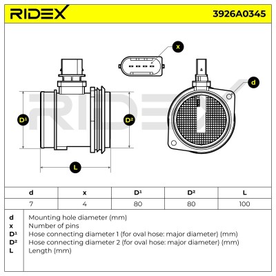 Przepływomierz RIDEX 3926A0345 3926A0345 - foto 6