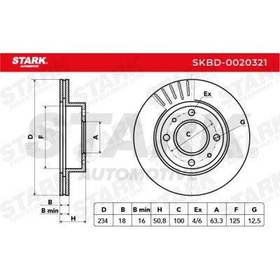 Tarcza hamulcowa Stark SKBD-0020321 SKBD-0020321 - foto 3