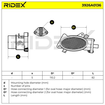 Przepływomierz RIDEX 3926A0136 3926A0136 - foto 6