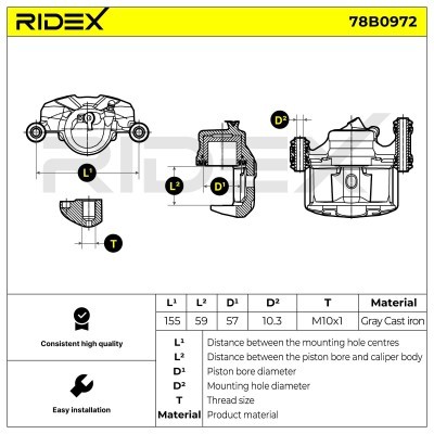 Zacisk Hamulcowy RIDEX 78B0972 78B0972 - foto 7