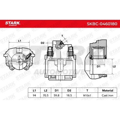 Zacisk Hamulcowy Stark SKBC-0460180 SKBC-0460180 - foto 3