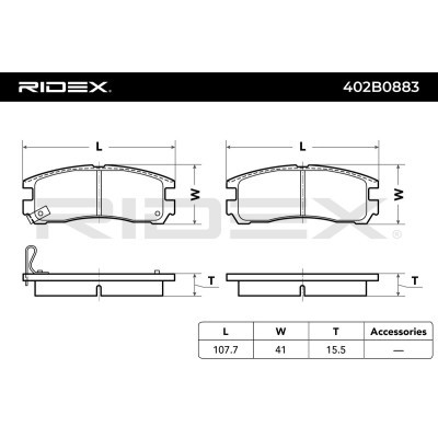 Klocki hamulcowe RIDEX 402B0883 402B0883 - foto 4