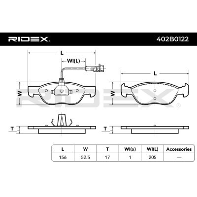Klocki hamulcowe RIDEX 402B0122 402B0122 - foto 8