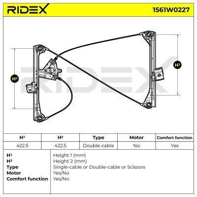 Podnośnik szyby RIDEX 1561W0227 1561W0227 - foto 10
