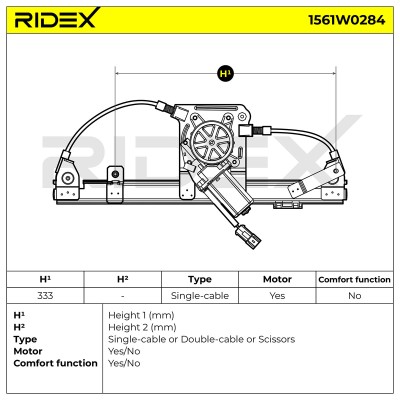Podnośnik szyby RIDEX 1561W0284 1561W0284 - foto 7