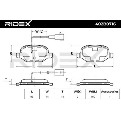 Klocki hamulcowe RIDEX 402B0716 402B0716 - foto 4
