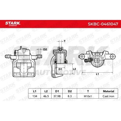 Zacisk Hamulcowy Stark SKBC-0461047 SKBC-0461047 - foto 3