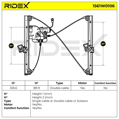 Podnośnik szyby RIDEX 1561W0106 1561W0106 - foto 6