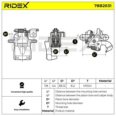 Zacisk Hamulcowy RIDEX 78B2031 78B2031 - foto 3