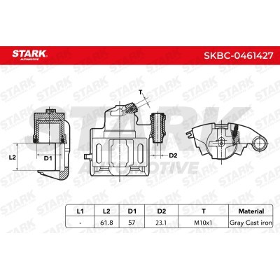 Zacisk Hamulcowy Stark SKBC-0461427 SKBC-0461427 - foto 5