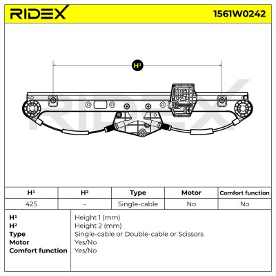 Podnośnik szyby RIDEX 1561W0242 1561W0242 - foto 7