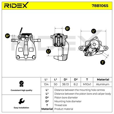Zacisk Hamulcowy RIDEX 78B1065 78B1065 - foto 5