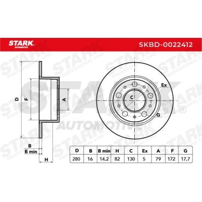 Tarcza hamulcowa Stark SKBD-0022412 SKBD-0022412 - foto 3