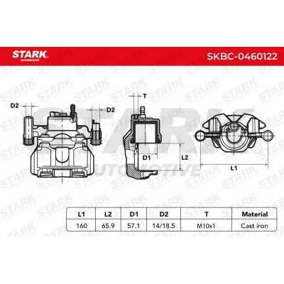 Zacisk Hamulcowy Stark SKBC-0460122 SKBC-0460122 - foto 5