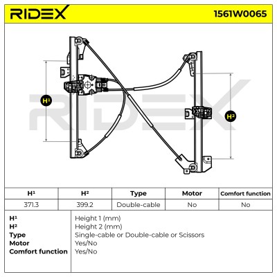 Podnośnik szyby RIDEX 1561W0065 1561W0065 - foto 6
