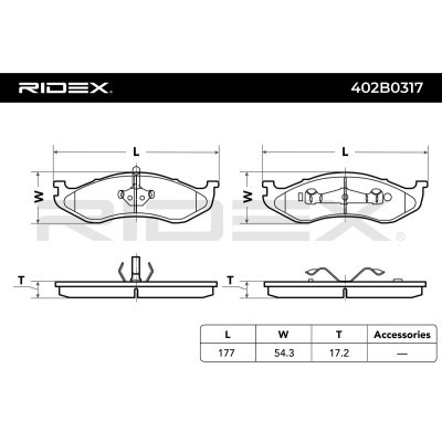 Klocki hamulcowe RIDEX 402B0317 402B0317 - foto 3