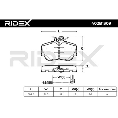 Klocki hamulcowe RIDEX 402B1309 402B1309 - foto 8