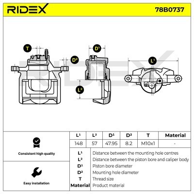 Zacisk Hamulcowy RIDEX 78B0737 78B0737 - foto 6