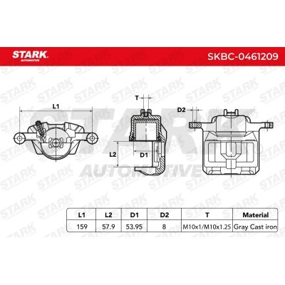 Zacisk Hamulcowy Stark SKBC-0461209 SKBC-0461209 - foto 6