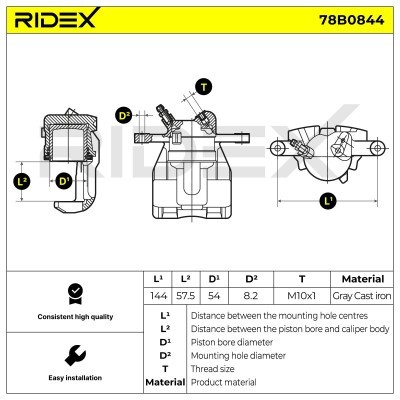 Zacisk Hamulcowy RIDEX 78B0844 78B0844 - foto 6