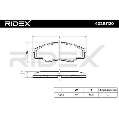 Klocki hamulcowe RIDEX 402B1120 402B1120 - foto 7